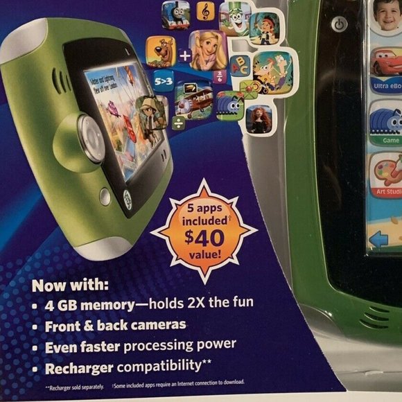 Leapfrog LeapPad 2 Explorer Game System Learning Tablet Green & Apps NEW Sealed - Picture 12 of 15
